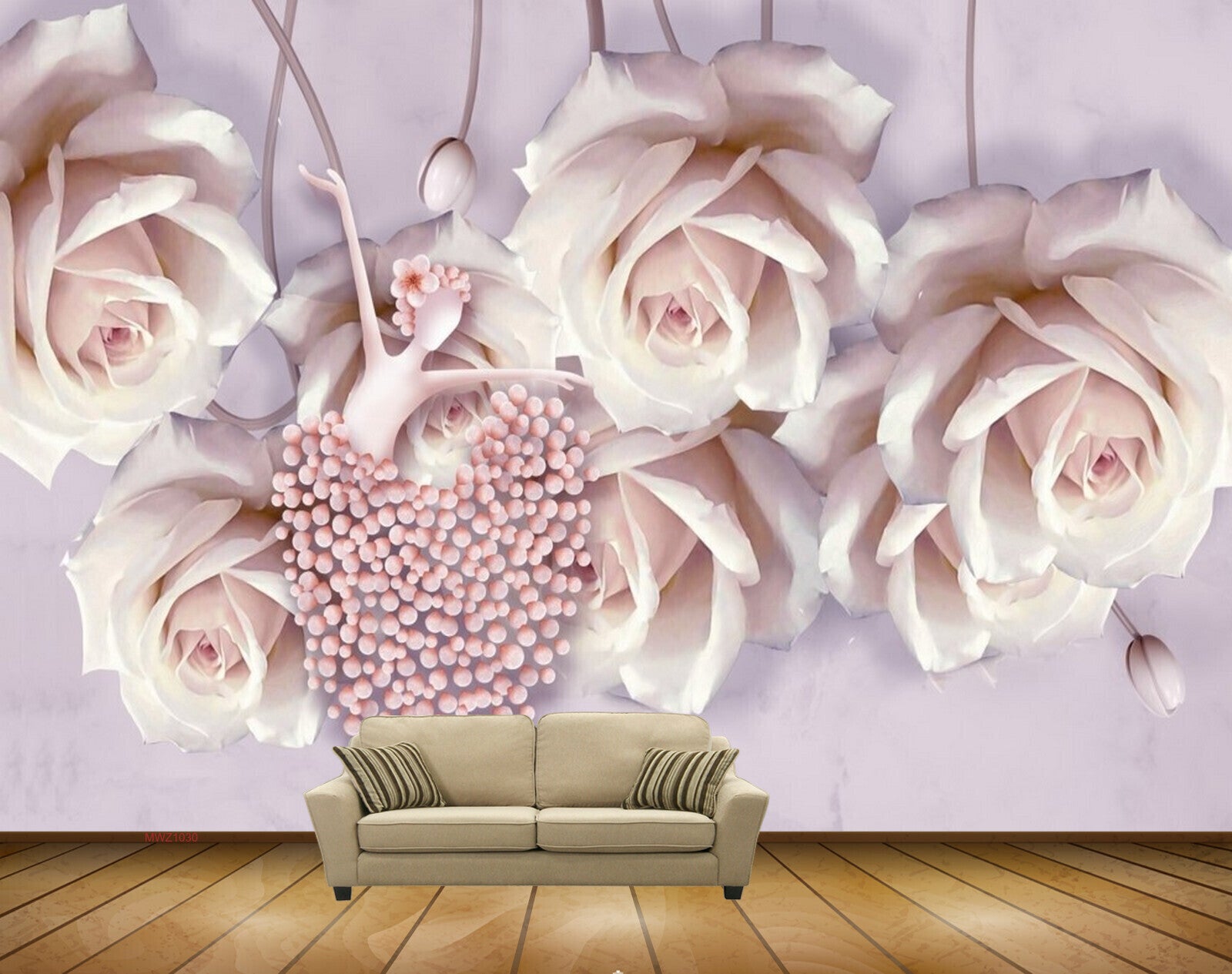 Avikalp MWZ1030 Pink Rose Girl HD Wallpaper