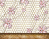 Avikalp MWZ1039 Pink Flowers 3D HD Wallpaper