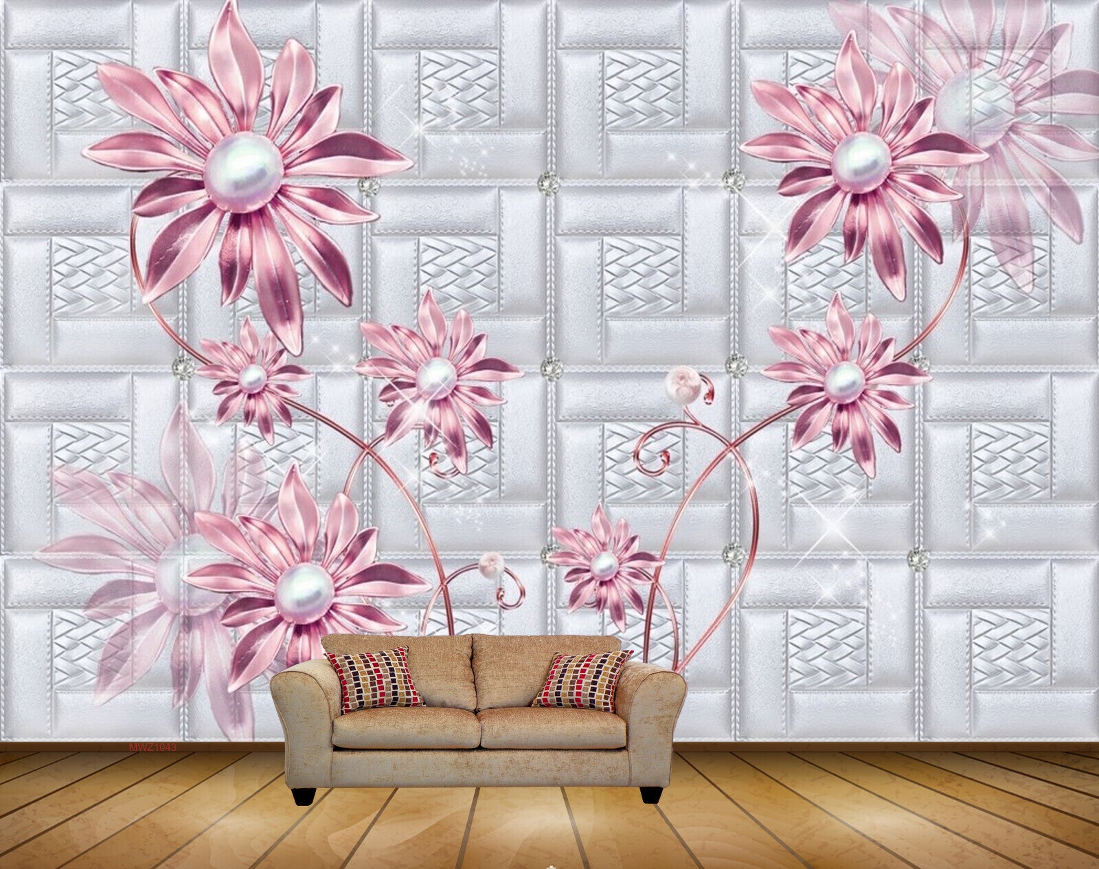 Avikalp MWZ1043 Pink Flowers HD Wallpaper
