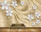 Avikalp MWZ1066 White Flowers Leaves HD Wallpaper