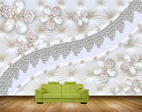 Avikalp MWZ1123 White Flowers 3D HD Wallpaper