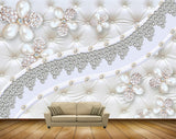 Avikalp MWZ1123 White Flowers 3D HD Wallpaper