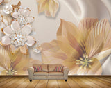 Avikalp MWZ1141 White Orange Flowers HD Wallpaper