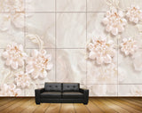 Avikalp MWZ1154 Pink WhiteFlowers 3D HD Wallpaper