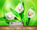 Avikalp MWZ1161 White Tulip Flower Plants 3D HD Wallpaper