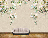 Avikalp MWZ1219 White Flowers Leaves Branches HD Wallpaper
