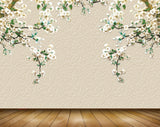 Avikalp MWZ1219 White Flowers Leaves Branches 3D HD Wallpaper