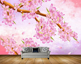 Avikalp MWZ1225 Pink Flowers Branches 3D HD Wallpaper