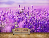 Avikalp MWZ1235 Purple Flowers Butterflies 3D HD Wallpaper