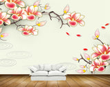 Avikalp MWZ1274 Pink White Flowers 3D HD Wallpaper