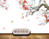Avikalp MWZ1277 Pink White Flowers Branches 3D HD Wallpaper