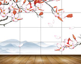 Avikalp MWZ1278 Pink White Flowers Branches 3D HD Wallpaper