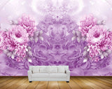 Avikalp MWZ1309 Pink Flowers Butterflies HD Wallpaper