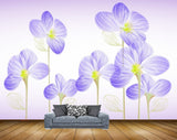 Avikalp MWZ1310 Purple Flowers 3D HD Wallpaper
