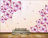 Avikalp MWZ1318 Pink Flowers 3D HD Wallpaper