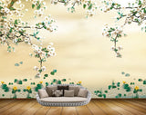 Avikalp MWZ1327 White Yellow Flowers Branches HD Wallpaper
