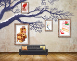 Avikalp MWZ1331 Branches Photo frames Dishes 3D HD Wallpaper
