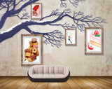 Avikalp MWZ1331 Branches Photo frames Dishes 3D HD Wallpaper