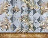 Avikalp MWZ1337 Golden Leaves 3D HD Wallpaper