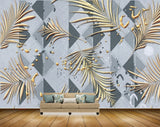 Avikalp MWZ1337 Golden Leaves 3D HD Wallpaper