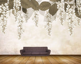 Avikalp MWZ1345 White Flowers Creepers HD Wallpaper