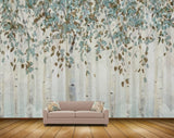 Avikalp MWZ1357 Green Brown Flowers Leaves 3D HD Wallpaper