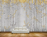 Avikalp MWZ1361 Yellow Flowers Branches 3D HD Wallpaper