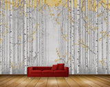 Avikalp MWZ1361 Yellow Flowers Branches 3D HD Wallpaper