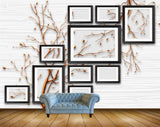 Avikalp MWZ1371 Golden Tree Branches 3D HD Wallpaper