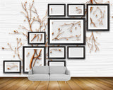 Avikalp MWZ1371 Golden Tree Branches 3D HD Wallpaper