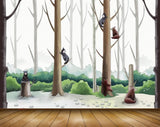 Avikalp MWZ1375 Trees Pandas Stones 3D HD Wallpaper