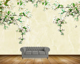 Avikalp MWZ1378 White Flowers Branches 3D HD Wallpaper