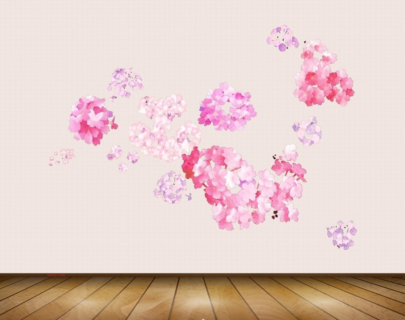 Avikalp MWZ1388 Pink White Flowers 3D HD Wallpaper