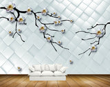 Avikalp MWZ1392 White Yellow Flowers Branches HD Wallpaper