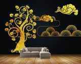 Avikalp MWZ1400 Golden Trees Leaves 3D HD Wallpaper