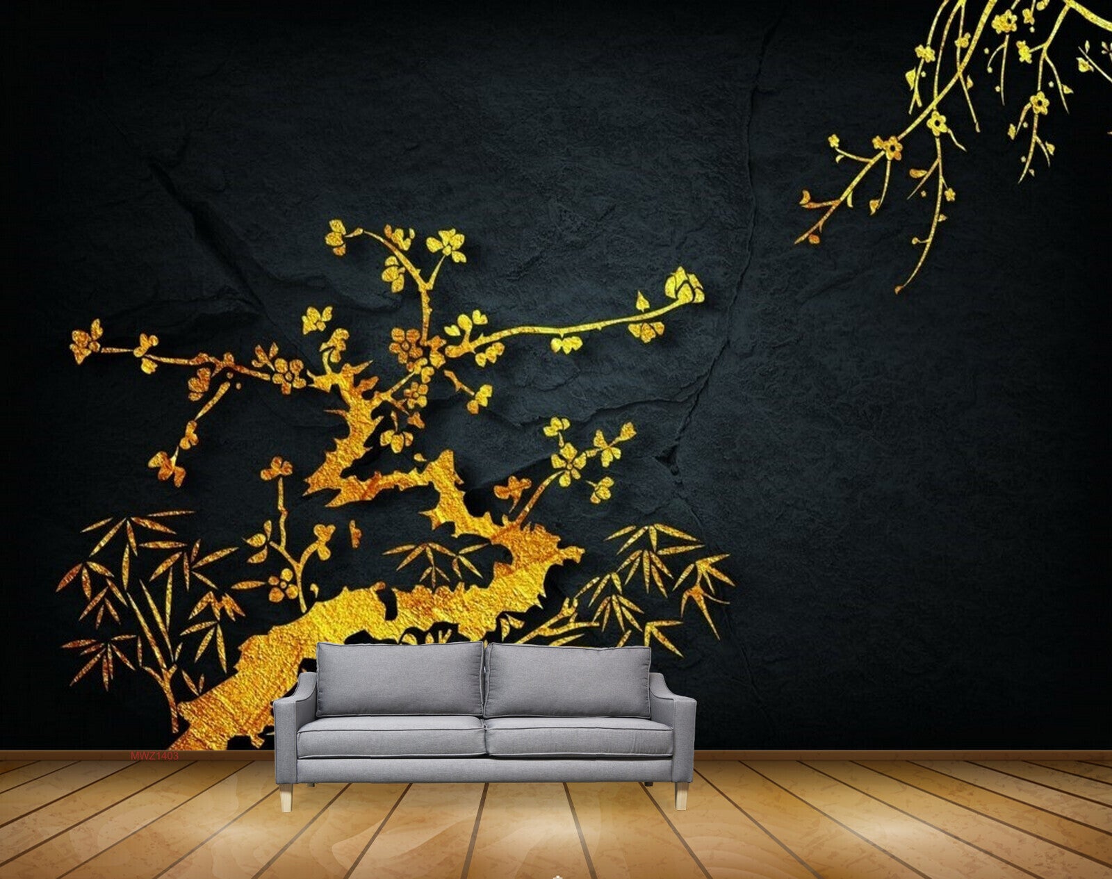 Avikalp MWZ1403 Golden Trees Leaves HD Wallpaper