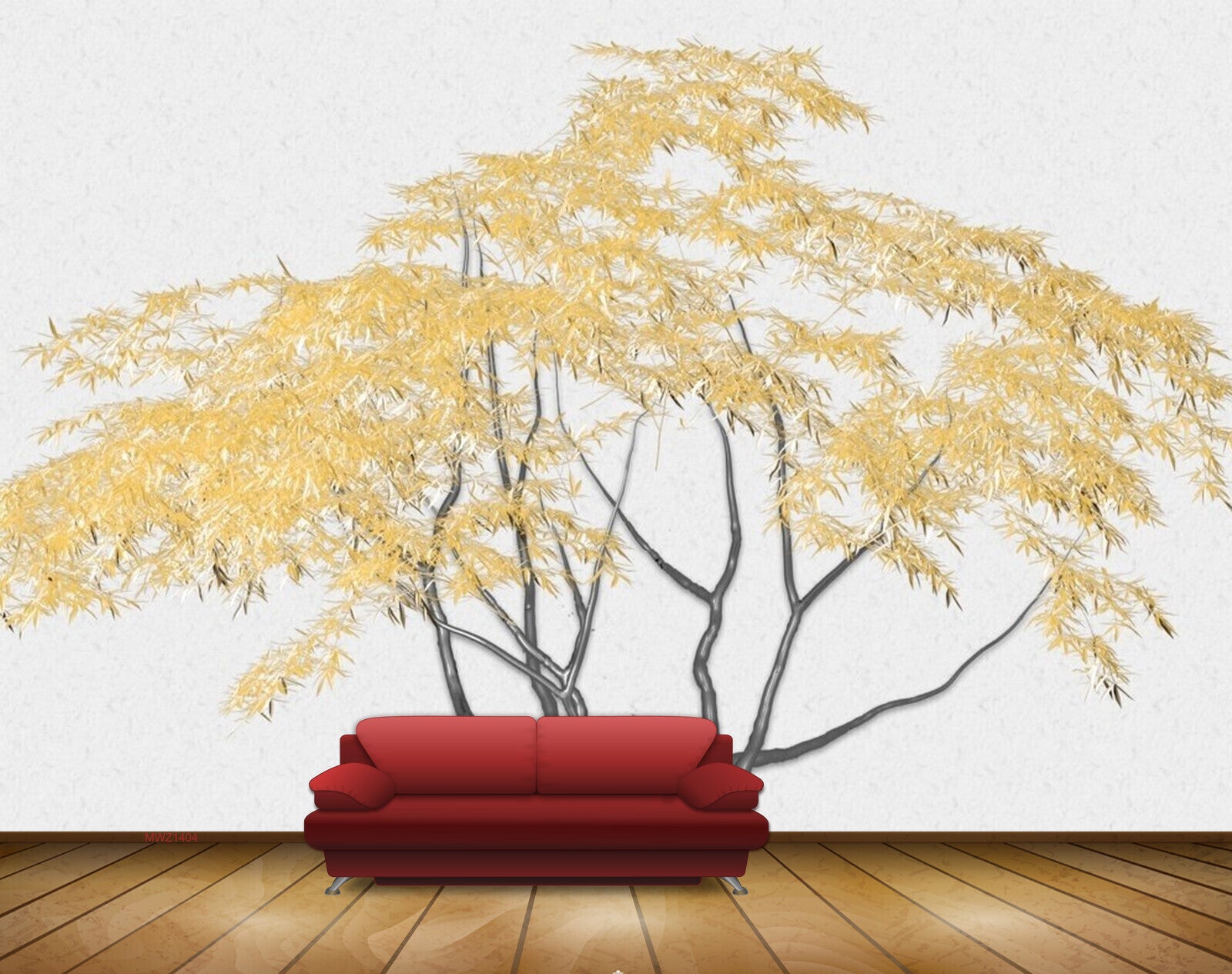 Avikalp MWZ1404 Yellow Flowers Trees HD Wallpaper