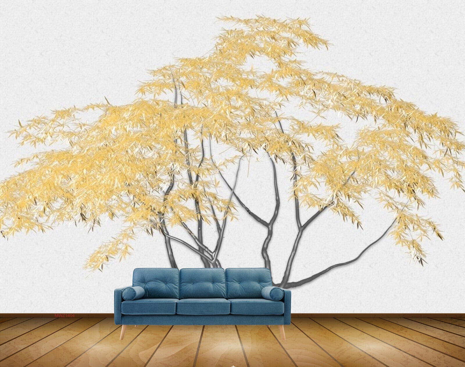 Avikalp MWZ1404 Yellow Flowers Trees 3D HD Wallpaper