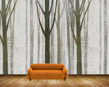 Avikalp MWZ1406 Brown Trees 3D HD Wallpaper