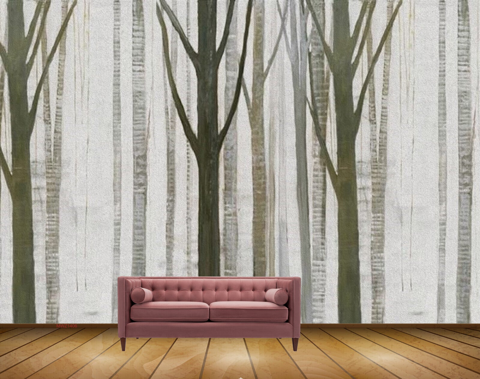 Avikalp MWZ1406 Brown Trees 3D HD Wallpaper