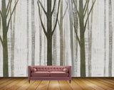Avikalp MWZ1406 Brown Trees 3D HD Wallpaper