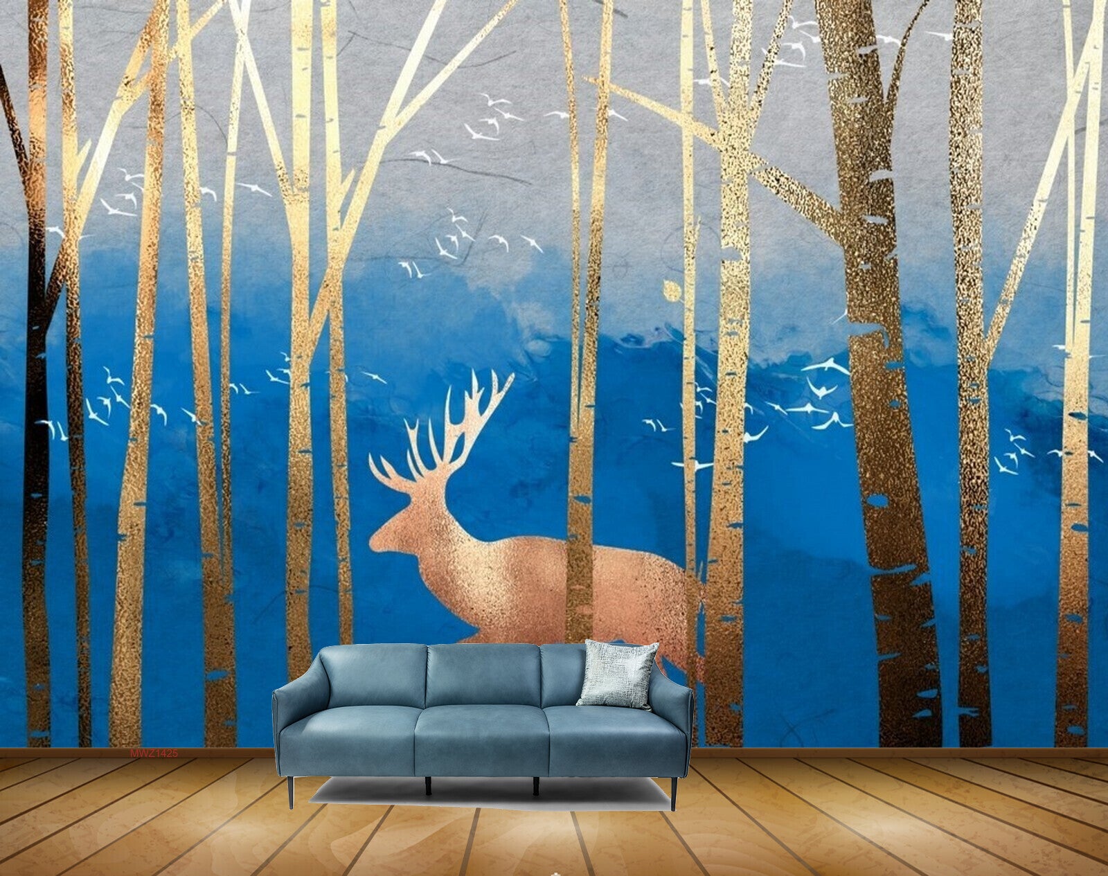 Avikalp MWZ1425 Trees Deers HD Wallpaper