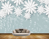 Avikalp MWZ1435 White Flowers 3D HD Wallpaper