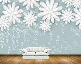 Avikalp MWZ1435 White Flowers 3D HD Wallpaper