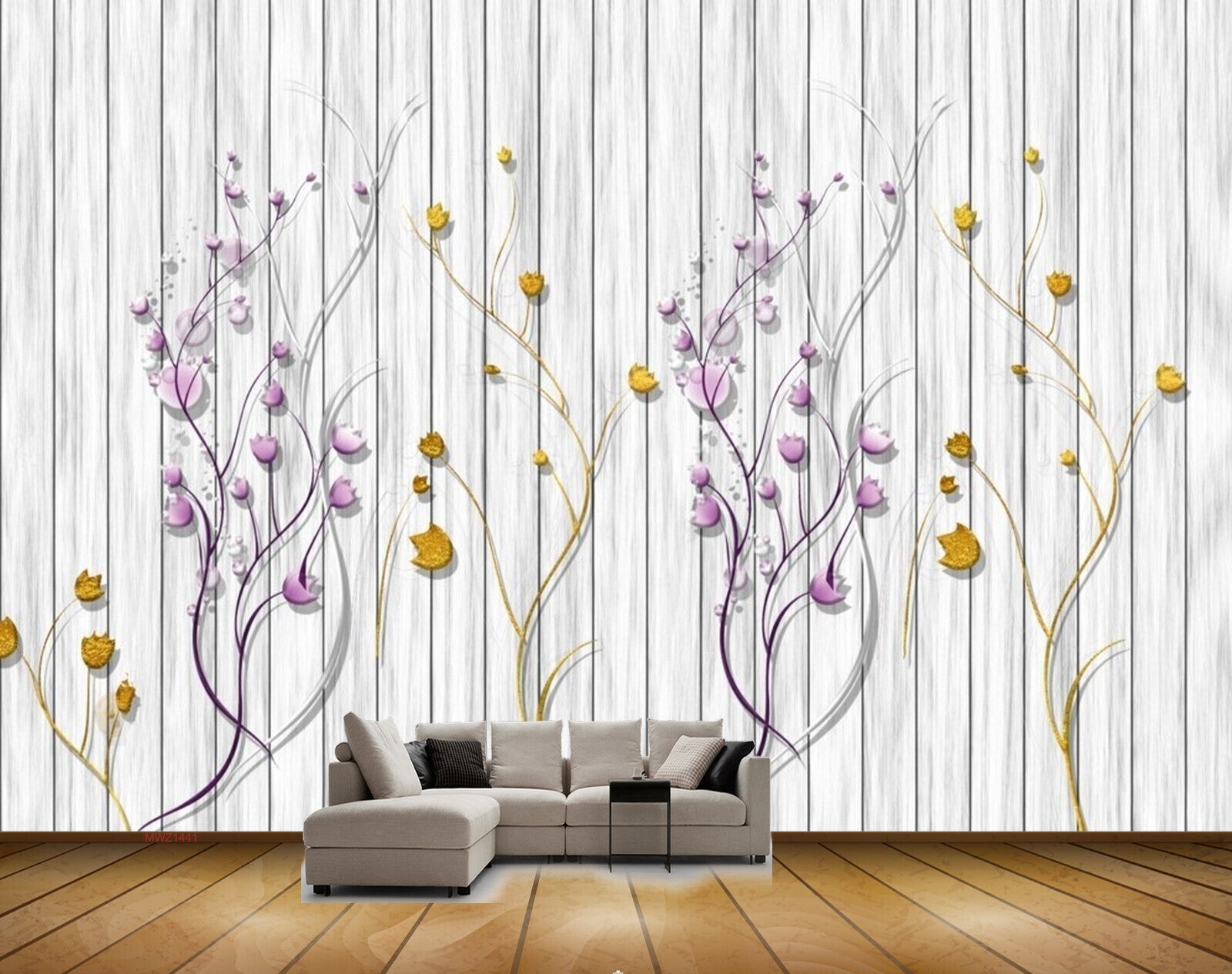Avikalp MWZ1441 Pink Yellow Flowers Plants HD Wallpaper
