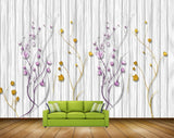 Avikalp MWZ1441 Pink Yellow Flowers Plants 3D HD Wallpaper