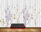 Avikalp MWZ1441 Pink Yellow Flowers Plants 3D HD Wallpaper
