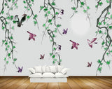 Avikalp MWZ1447 Birds Trees Branches Butterflies HD Wallpaper