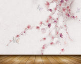 Avikalp MWZ1451 Pink White Flowers Butterflies 3D HD Wallpaper