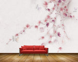 Avikalp MWZ1451 Pink White Flowers Butterflies 3D HD Wallpaper